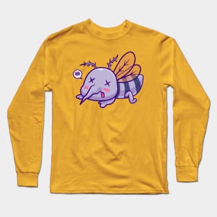 Cute Mosquito Dead Cartoon Long Sleeve T-Shirt